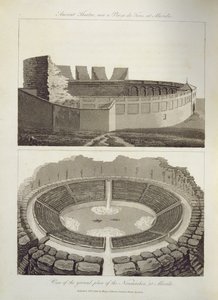 Antik Tiyatro, şimdi bir Plaza de Toros ve Merida, pub